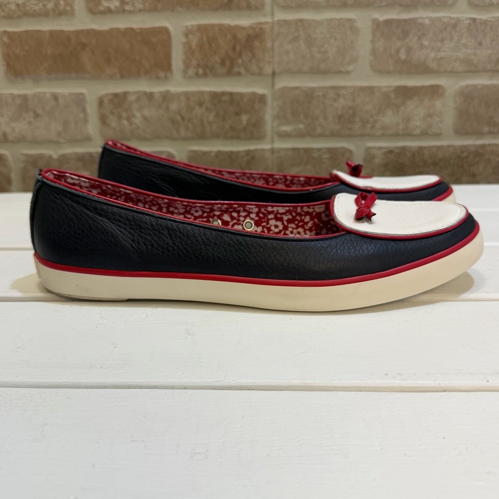 Patriotic Red White Blue Sperry Top-Sider Slip On Loafers Women's Sz 9 Preppy